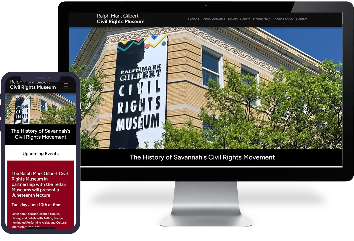 Screen shot of Civil Rights website